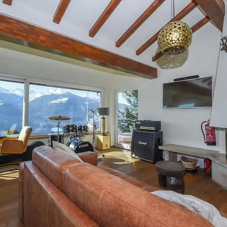 Luxury With Sauna And Jacuzzi, Amazing View Villa Crans-Montana
