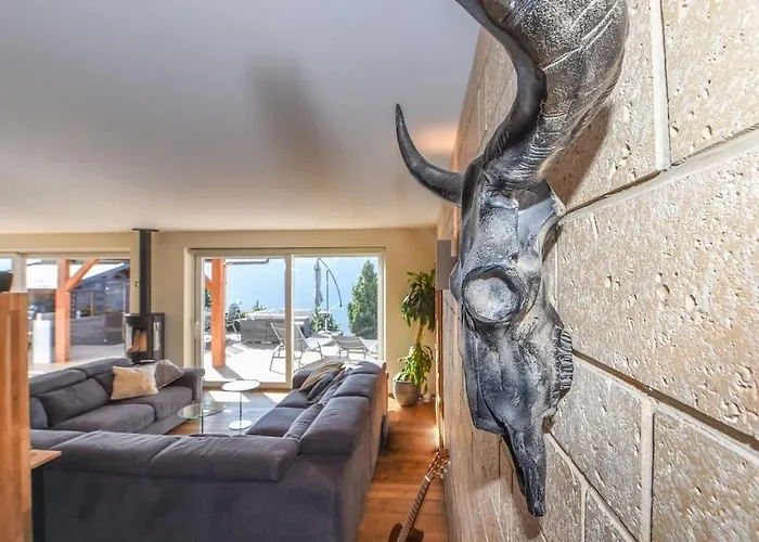 Luxury With Sauna And Jacuzzi, Amazing View Кран-Монтана