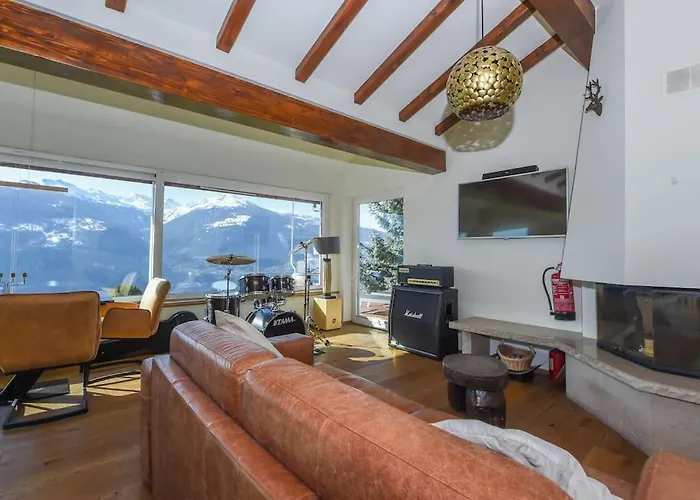 Luxury With Sauna And Jacuzzi, Amazing View Вилла Кран-Монтана